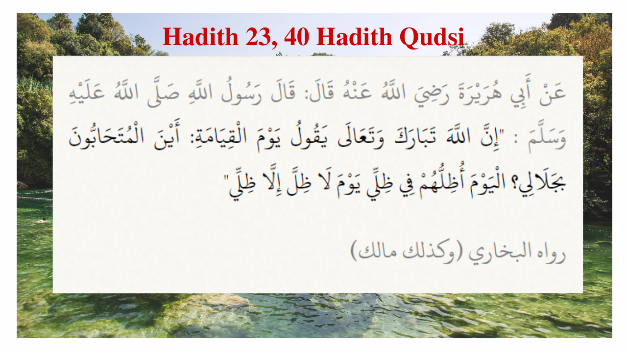 Hadith – 23, 40 Hadith Qudsi